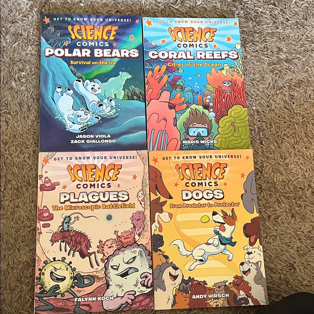 Science Comics 4 book bundle